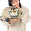 Pallas Cat Stuffed Animal, 45cm/18inch Steppe Cat Plush Cute Plushies for Girls,Kitten Soft Plush Throw Pillow Doll Big Plush Toy Decoration Doll Gift for Kids, Boys, Girls Birthday Christmas