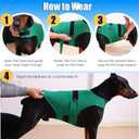 Dog Anxiety Vest - Skin-Friendly Calming Shirt for Thunder, Fireworks, Vet Visits & Separation Anxiety No Medicine or Training Needed Suitable for Small Dogs - Chest(11"-14.9"), Green