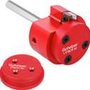 PVC Fitting Saver with 1--Inch and 2 Inch Head Aluminum, PVC Pipe Reamer, PVC Socket Saver with 0.315" Hex Shaft, For Water Lines, Drain Lines, Vent Lines (Red)