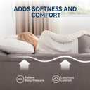 BDEUS Dual Layer 5 Inch Memory Foam Mattress Topper Queen Size, 2 Inch Gel Memory Foam Plus 3 Inch 1450 GSM Down Alternative Quilted Pillow Top Mattress Pad Cover, Dark Gray
