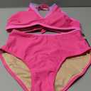 BMJL High Waisted Bikini Sets for Women Sporty Two Piece Tummy Control Swimsuits Beach Swim Suit 2025 (Small, Hot Pink06)