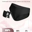 UNDER THE SEA Cotton Underwear for Women 6 Pack Sexy Bikini High Cut Breathbale Cheeky Panties Underwear Womens Lingerie (Black, S)