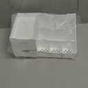 Mantello Cosmetic Storage Organizer - Sitting on Your Vanity, Bathroom Counter or Dresser - Easily Organize Your Cosmetics, Jewelry, Hair Accessories (White)