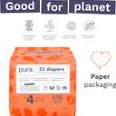 Pura Sensitive Skin Baby Diapers | Size 4 (18-31 lbs) | Hypoallergenic, Totally Chlorine Free, Fragrance Free, Up to 12-Hour Leak Protection | 6 Packs of 22 (132 Diapers)