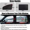 XCBYT Car Window Shades - 4 Pcs Car Privacy Curtains - 100% Block Light Car Window Covers - Magnetic Side Window Sun Shade Keeps Cooler for Breastfeeding, Taking a nap, Changing Clothes, Camping