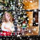 4 x 9 Sheets Christmas Snowflake Window Clings Winter Wonderland Decal Stickers Let it Snow Reindeer Snowman Window Seasons Decals for Elk Snowball Holiday Home Kitchen Living Room (Winter3)