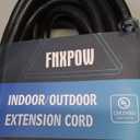 Indoor Outdoor Extension Cord, 12 Gauge 3 Prong Weatherproof Heavy Duty Black Extension Cords, 12/3 SJTW 15A 25 FT Extension Cable for Garage, Garden and Home, UL Listed