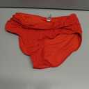 Tempt Me Women's High Waisted Bikini Bottom Tummy Control Ruched Bathing Suit Swim Bottom (Red, M)