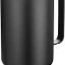 HASLE OUTFITTERS 40 oz Stainless Steel Tumbler with Handle, Vacuum Insulated Tumblers Bulk, Reusable Double Wall Travel Coffee Mug, Durable Powder Coated Water Bottle (Black, 3)