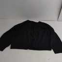 PRETTYGARDEN Women's Tie Front Bow Cardigan Sweaters Chunky Knit Long Puff Sleeve Trendy Fall Winter Jacket Coats, Black, Large