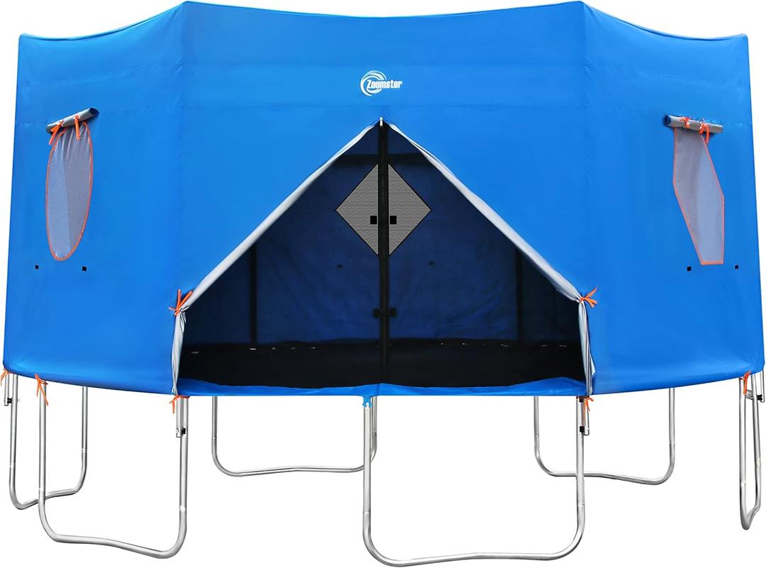 15FT Trampoline Tent, Fits for 6 Straight Pole Round Trampoline, Trampoline Tent Cover (Tent Only)