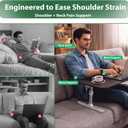 Lap Desk for Bed & Couch, Couch Lap Desk for Adults with Arm Rest, Ergonomic Laptop Desk, Adjustable Height & Angle Bed Table for Working, Reading & Gaming
