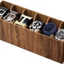 Belt Organizer for Closet, Belt Organizer for Drawer with 6 Compartments, Belt Storage Organizer for Men Women for Watches, Belt, Scarves, Bracelets, Jewelry, Tie Container Display Holder