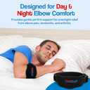 Tennis Elbow Brace - Adjustable Golfers Elbow Strap with Compression Pad - Cubital Tunnel & Tendonitis Support - Athletic Arm Bands for Golf & Weightlifting for Men, Women - 3 Strap Sizes Included