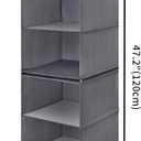GRANNY SAYS 6-Shelf Hanging Organizer for Closet, Separable to 2 Pack 3-Shelf Hanging Shelves, Hanging Organizer for Bedroom, Ash Gray