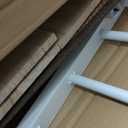 Dog Bed with Rails - Elevated Pet Metal Bed Frame with Solid Wood Board and Washable Soft Mat for Medium Dog Indoor or Outdoor Use, 25.2" x 37.8", White