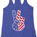 Tipsy Elves Womens 4th of July Tank Tops Cute Patriotic American Flag Shirt Sleeveless July Fourth Outfits (Blue)