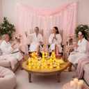 Honoson 8 Pcs Spa Party Decorations Lights up Sign 6.42 Inch Spa Theme LED Neon Sign Marquee Lights Supplies for Women Girls Day Makeup Sleepovers Slumber Birthday Party Decor