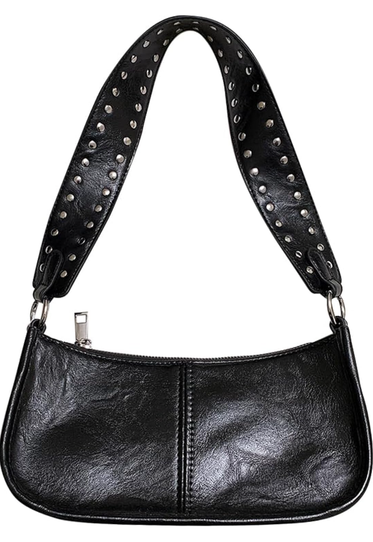 Shoulder Bags for Women Y2k Purse and Handbags Retro Studded Crossbody Bag Small Shoulder Purse Leather Hobo Handbag