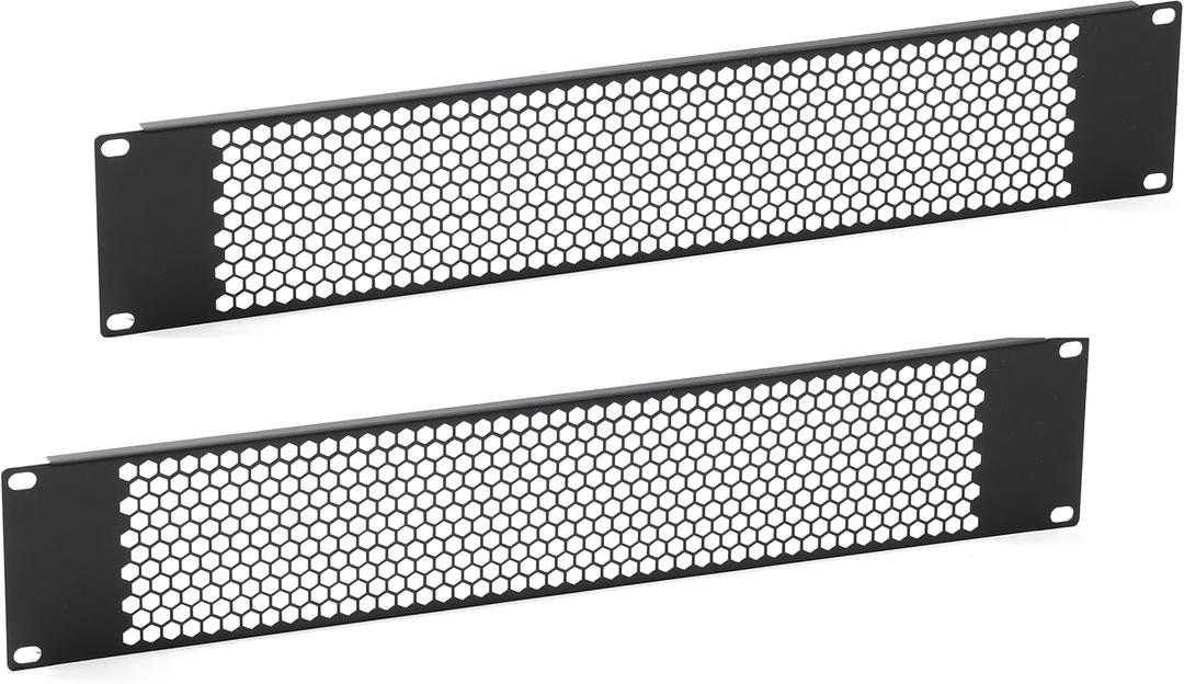 2PCS 2U Blank Rack Mount Panel Spacer with Venting for 19'' Server Rack Enclosure for Network Cabinet