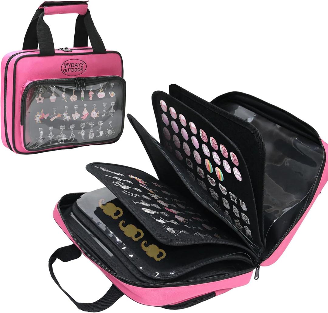 Enamel Pin Display Bag, Small Collections Travel Pin Trading,8-Page Pin Trading Book, Collectible Pin Board, Suitable for Storing Pins, Brooches, Patches (Pink)