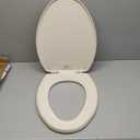 Bemis 7300SLEC Slow Close Toilet Seat, Easy Clean Hinges and Durable Plastic Seat, Made in USA, Elongated, Bone