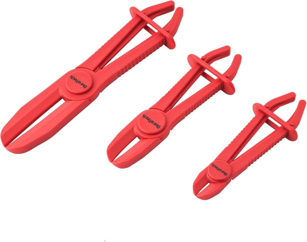 DURATECH 3-Piece Hose Pinch Clamp Plier, Pinch Pliers, Line Clamp Pliers Set for Fuel, Brake and Radiator Hoses DURATECH 3-Piece Hose Pinch Clamp Plier, Pinch Pliers, Line Clamp Pliers Set for Fuel, Brake and Radiator Hoses