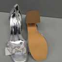 Mofri Showhow Platform Chunky Heels Women's Chunky High Heel Sandals Ankle Strap Open Toe Pump Bowknots Wedding Sandals for Wedding Bridal Party size 8