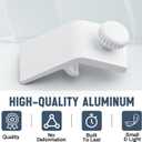 Blulu 24 Pcs Storm Door Panel Clip with Screws 5/16" Offset Aluminum Storm Window Clips Screen Door Hardware (White)