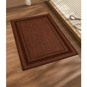 chakme Bathroom Rugs Mat 24x17, Ultra Thin Non Slip Bath Mat Small Quick Dry Absorbent Bath Mat for Bathroom Floor, (Rust, 24"x17")