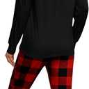 KFUBUO Women's Pajama Sets Long Sleeve Sleepwear and Jogger 2 Piece Lounge Set (L)