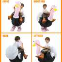 JOYBRO Inflatable Ostrich Costume Kids, Ride on Ostrich Costume Suit, Air Blow Up Costumes for Boys Girls, Great for Halloween, Christmas, Carnival, Theme Parties, Party, One Size 120-150cm