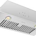 Hauslane Range Hood Insert 30 Inch, Hood Vent for Kitchen Low Noise Perfomance, Stainless Steel Ductless/Ducted Range Hood, Professional Grade Baffle Filters, LED Lamps, Kitchen Vent Hood 11.25" Deep
