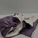 NANPIPER Flannel Blanket Reversible Sherpa Throw Blanket Super Soft Fuzzy Plush Microfiber (50"x60" Cassis Purple)