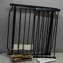 Baby Gates Extra Wide 43.5-48 Inch Wide Large Baby Gate for Stairs Tension Pet Dog Gates Indoor for Doorways No Drilling Pressure Mounted Pet Gates for Kids (Black)