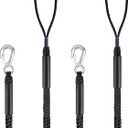 4 feet Boat Ropes for Docking with Loop  Upgraded Version 2-Piece Set. Built in Snubber, Applicable to Kayak, Canoe,Jet Ski,SeaDoo,Power Boat,Pontoon,Power Boat,Watercraft. (Black).
