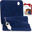 Extra Large Heating Pad for Back Pain Relief, 35"x20" Electric Heat Pads for Period Cramps & Body Shoulder, 9 Heat Settings, Auto-Off, Machine Washable, Dry Moist Heat, Gifts for Women Men, Blue