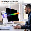 [2-Pack] 18.5 Inch Computer Privacy Screen for 16:9 Aspect Ratio Widescreen Monitor, Eye Protection Anti Glare Blue Light Computer Monitor Privacy Filter, Removable Anti-Scratch Screen Protector Film