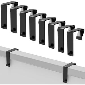 8Pcs Universal Partition Hanger Set, Metal Cubicle Hooks, Universal Partition Hanger Set, Door Office Cubicle Whiteboard Hooks, Adjusted to Fit 1.5 to 2.5 Inch Thickness Panels