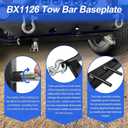 BX1126 Tow Bar Base Plate, Tow Bar Bracket Compatible with 2007-2018 Jeep Wrangler JK and Jeep Wrangler Unlimited JKU 2/4 Doors with Standard Bumper