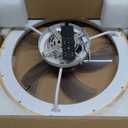 20 Ceiling Fan with Light, Dimmable LED Timing with Remote Control, 5 Invisible Reversible Blades Semi Flush Mount Low Profile Fan, Wood