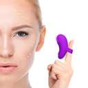 Multifunctional Portable Face & Eye Massage Tool, Mini-Ring Powerful Handheld Massager, Waterproof Eye, Jaw, Finger and Body Massager, Relieves Facial Muscle Fatigue and Pain - Purple