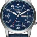 Gosasa Men Military Watches Sport Textile Nylon Strap Stylish Men's Watch Fashion Classic Watches Analog Display Quartz Waterproof Casual Wristwatch