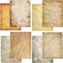 PARTH IMPEX 56 Sheets Vintage Writing Paper 8.5x11 - Letter Size Stationery Rustic Old Looking Letterhead Printer Paper - 120gsm Thick Decorative Antique Aged Double-sided Design