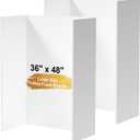 Ndsox 2 Pack 36" x 48" White Trifold Poster Board Foam Core, Large Tri Fold Foldable Posterboard Foam Project Boards for Science Fair, School Projects, Business Presentations & Photos Displays