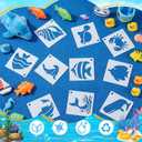 Fainne 100 Pcs Small Stencils for Crafts, 1.5 Inch Reusable Painting Stencils Painting Crafts Templates for Wood, Wall, Home Decor, Canvas, Fabric (Marine Life)