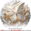 Wooden Puzzles for Adults - Unique Animal Shaped Paper Butterfly Puzzle, 3D Vision Wooden Jigsaw Puzzle, Christmas Birthday Gifts for Friends/Family, Home Decor 8.5 * 8.5in 100pcs (Small)