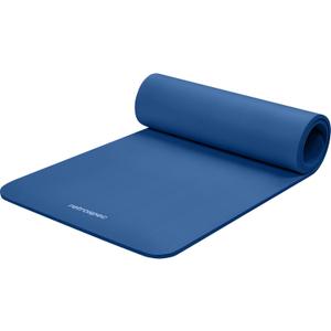 Retrospec Solana Yoga Mat Thick 1/2in Non-Slip Workout Mat with Nylon Strap - 72x24in Exercise Mat for Pilates, Stretching & Fitness - BPA Free, Easy Clean, Blue