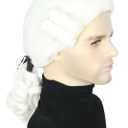 Topcosplay Men or Women Colonial Historical Judge Costumes Wig White Halloween Wigs