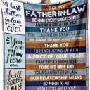 Best/Cool Father in Law Gift from Daughter in Law/Son in Law, Fathers Day Christmas Birthday Gifts for Father in Law Blanket 50"x60"